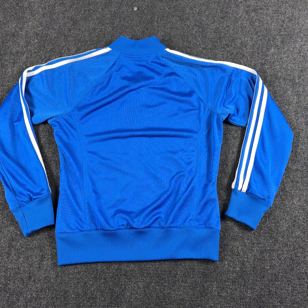 Adidas Climalite Mesh Track Jacket 3-Stripe Full Zip Sample Size M Blue Sample - Picture 2 of 10